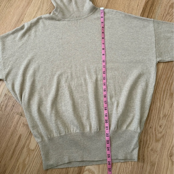 Madewell Wool Cotton Blend Brookhaven Turtleneck Sweater Cream Tan Size XL - Picture 9 of 12